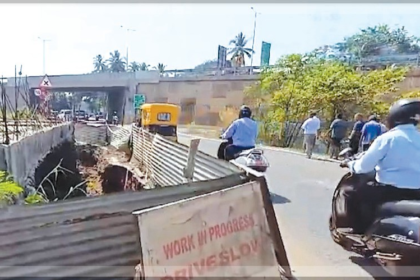Biker Injured After Falling Into Incomplete Benaulim Culvert, Residents Demand Urgent Repairs