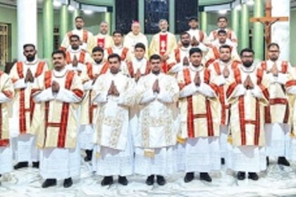 Bishop Alex Dias ordains   19 young men to deacons