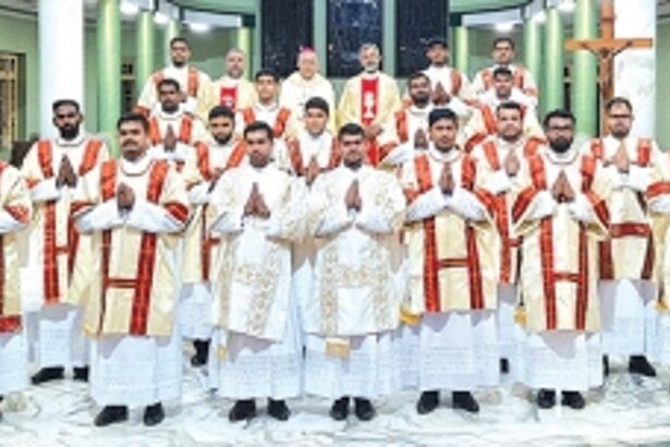Bishop Alex Dias ordains   19 young men to deacons