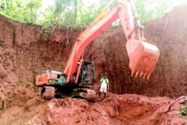 Blatant ‘illegal’ hill cutting  underway at Poroscodem