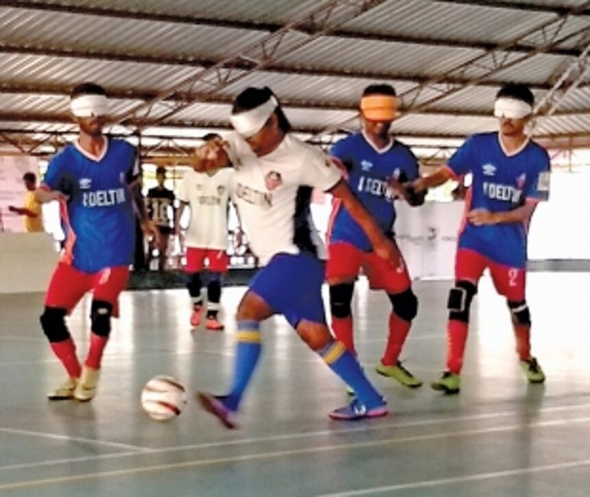Blind football demo at Chowgule Futsal Arena 1 Blind football demo at Chowgule Futsal Arena