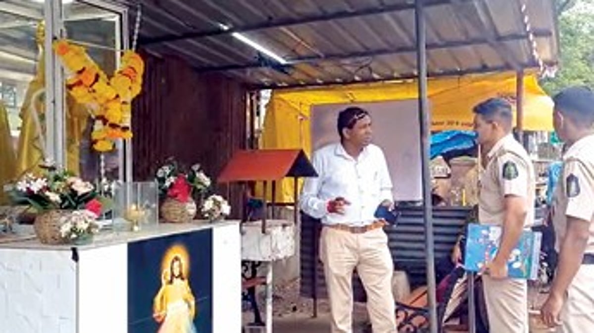 Borda in Shock: Donation Box at Our Lady of Vailankanni Statue Broken Open, Cash Stolen; Police Probe Underway