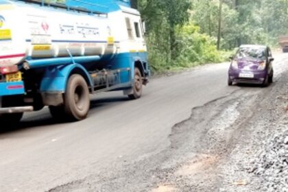 Borim’s slippery pothole-ridden road scares commuters