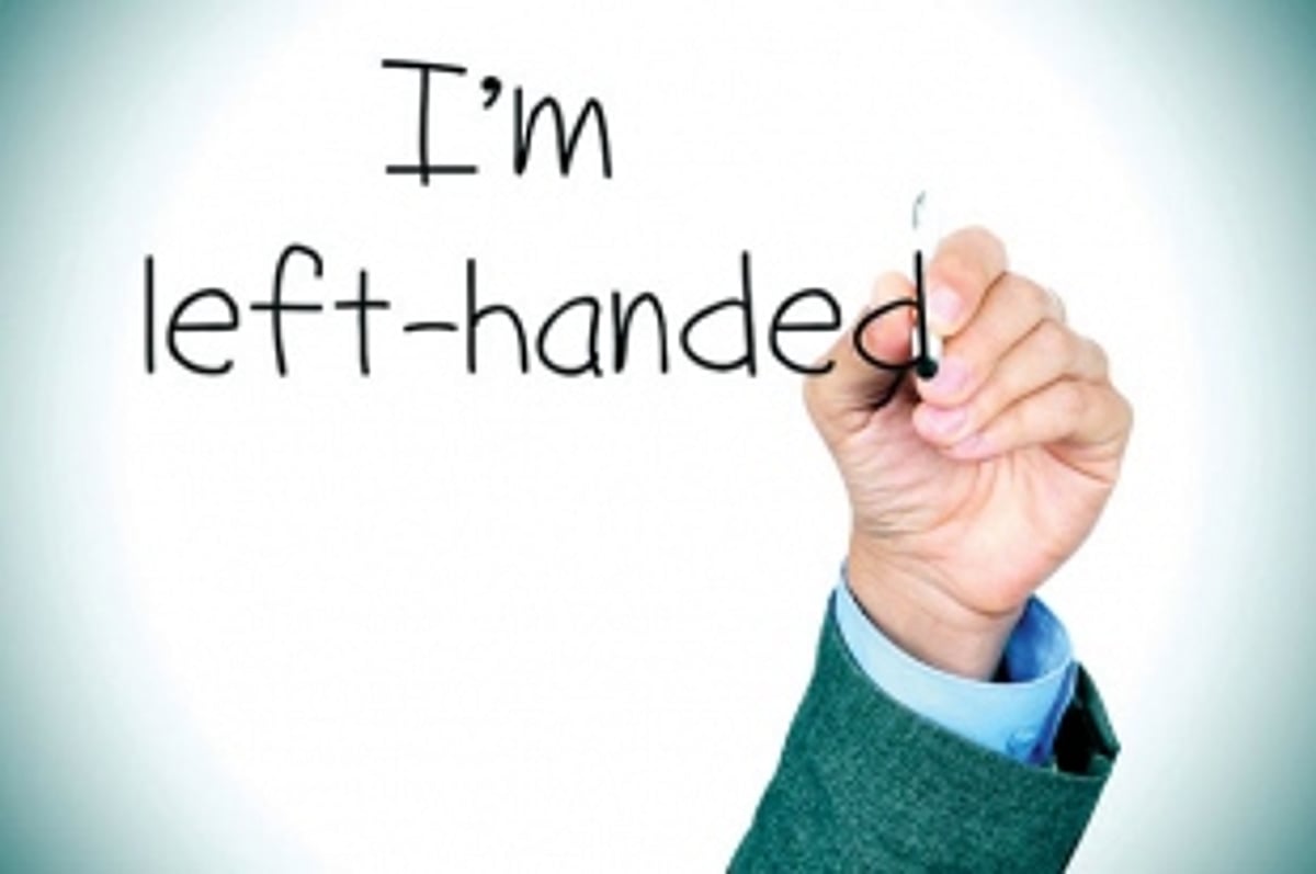 Born  left-handed,  living a  right-handed  reality