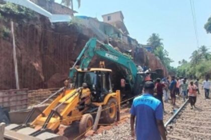 Boulder falls onto houses during rail double-tracking work, no injuries reported