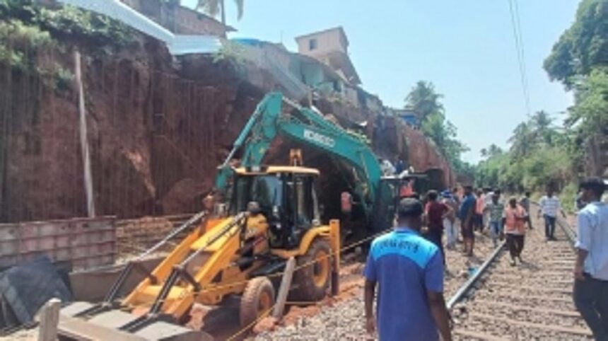 Boulder falls onto houses during rail double-tracking work, no injuries reported