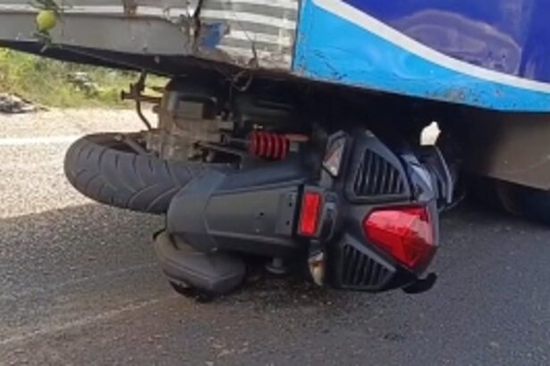 Boy Critically Injured in Two-Wheeler Collision with Bus at Shantinagar