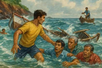 Bravery and Quick Action Rescue Four Fishermen After Boat Capsizes at Vagator-Anjuna