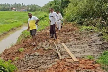 Breach in Bundh at Rachol-Raia Sparks Concern; Farmers Act Quickly to Save Fields
