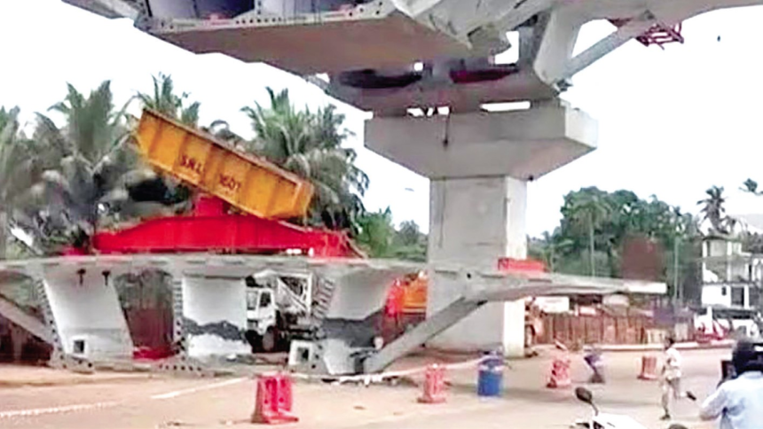 Bridge Collapse Near Guirim Junction Causes Traffic Chaos on Mapusa-Panjim Route 1 Bridge Collapse Near Guirim Junction Causes Traffic Chaos on Mapusa-Panjim Route