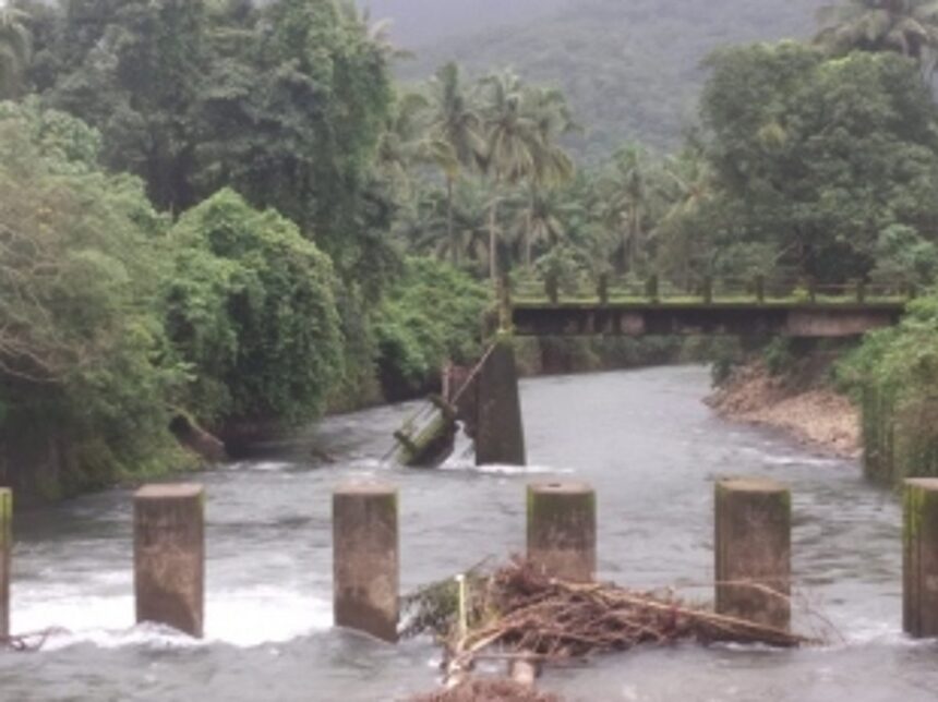 Bridge constructed during the Portuguese era at Kerim village in Sattari collapses