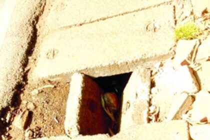 Broken gutter slab poses risk at Ponda