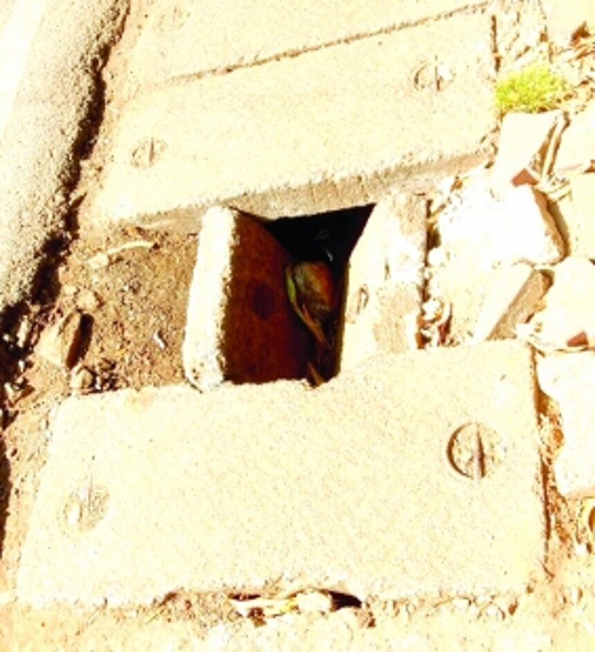 Broken gutter slab poses risk at Ponda