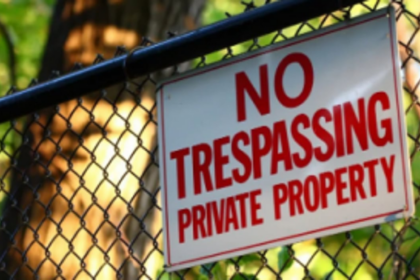 Builder accused of trespass