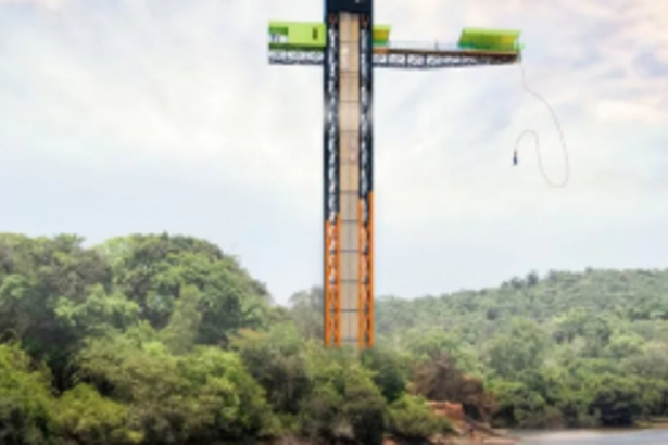 Bungee jumping attracts adventurous tourists at Mayem