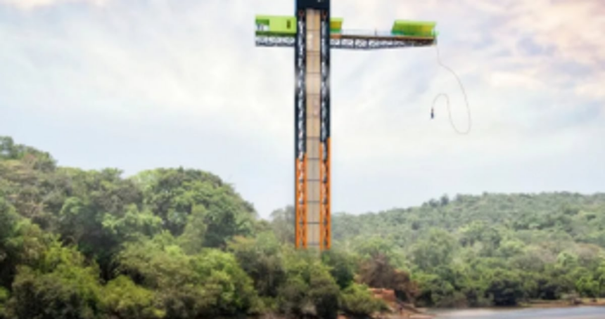 Bungee jumping attracts adventurous tourists at Mayem