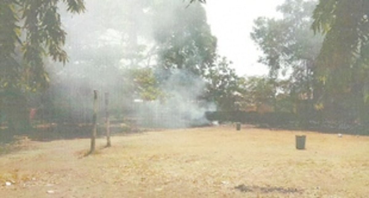 Burning of waste at Vasco municipal garden