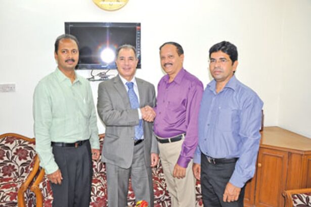 (CCP) Mayor Surendra Furtado welcoming Raad Khalil Mohammed Al- Khalil