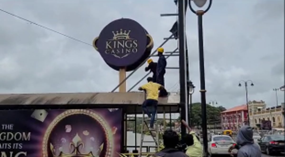 CCP acts against illegal casino signboards, structures in Panjim