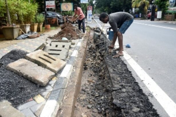 CCP desilts choked drains at St Mary’s Colony  in Miramar to resolve waterlogging issue