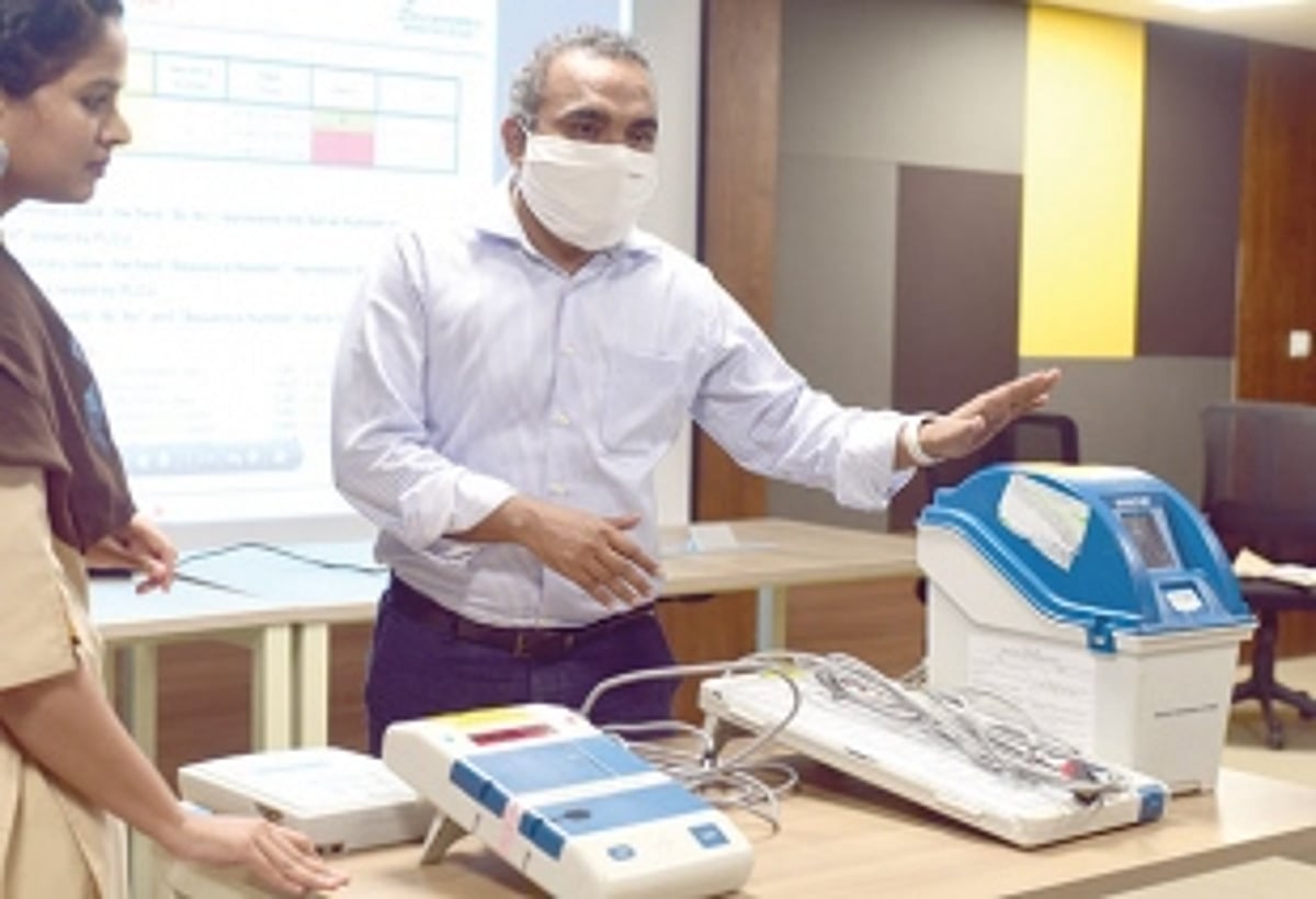CEO gives demo of P-FLC EVMs to all political parties