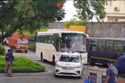 CM Eknath Shinde lands back in Goa, 3 times in 3 days, finally leaves with his MLAs