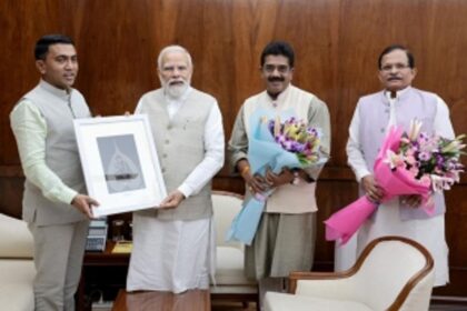 CM Sawant meets PM Modi,  Home Minister Shah in Delhi