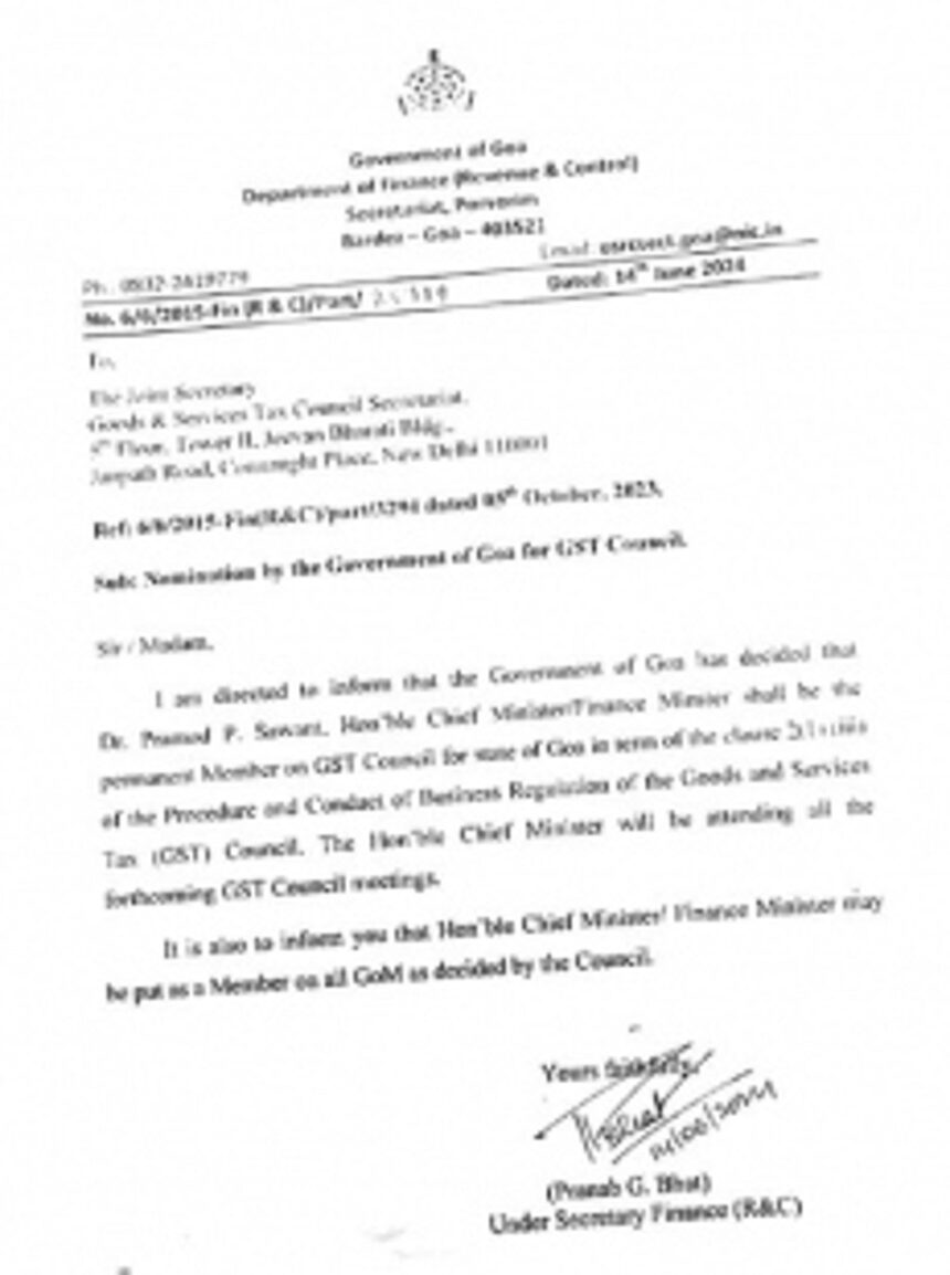 CM replaces Panchayat Minister as permanent member in GST Council