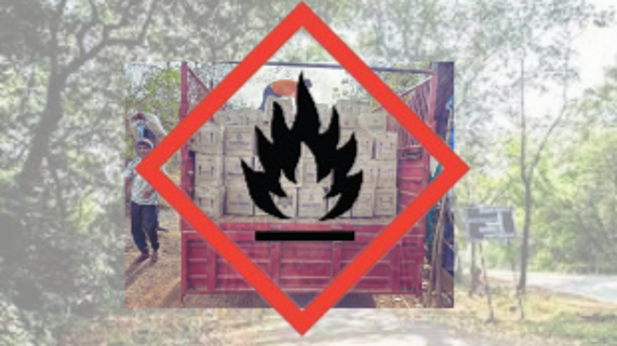 CONCERNS RAISED OVER ILLEGAL TRANSPORTATION OF FLAMMABLE SUBSTANCE LIQUOR THROUGH FORESTS