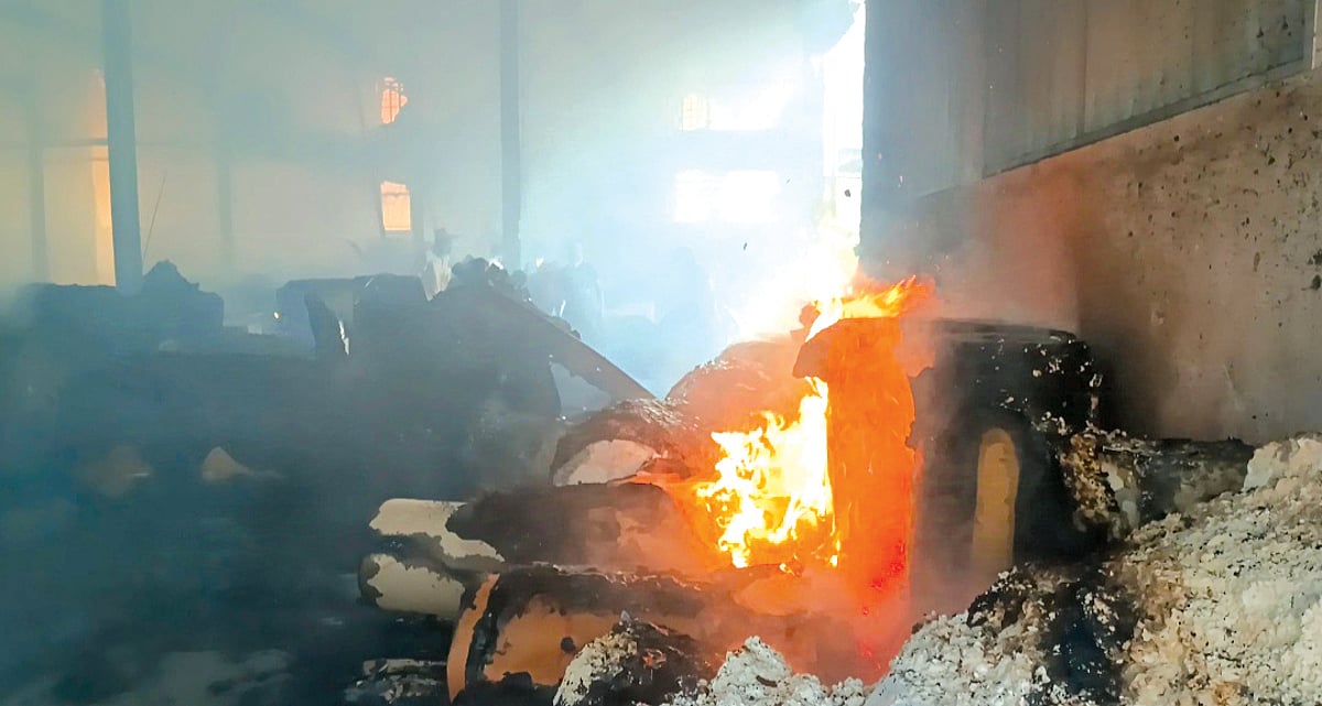 Cacora packaging factory destroyed in fire caused by short-circuit