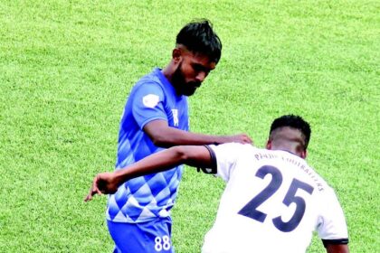 Calangute Association SC take it
easy against Panjim Footballers