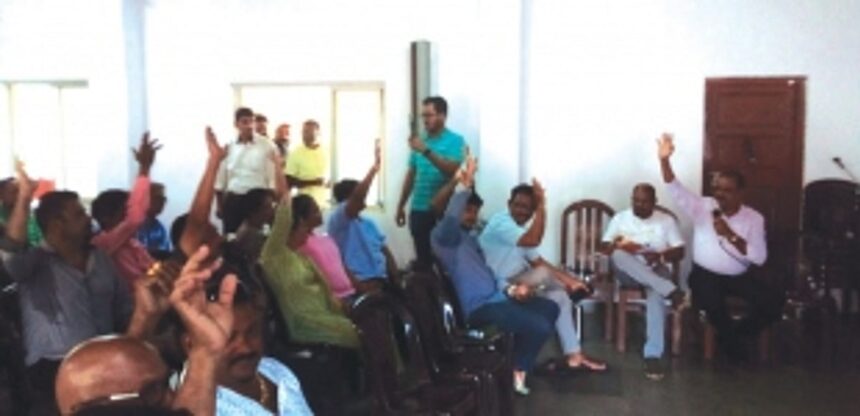 Calangute extraordinary  gram sabha rejects ODP 2025