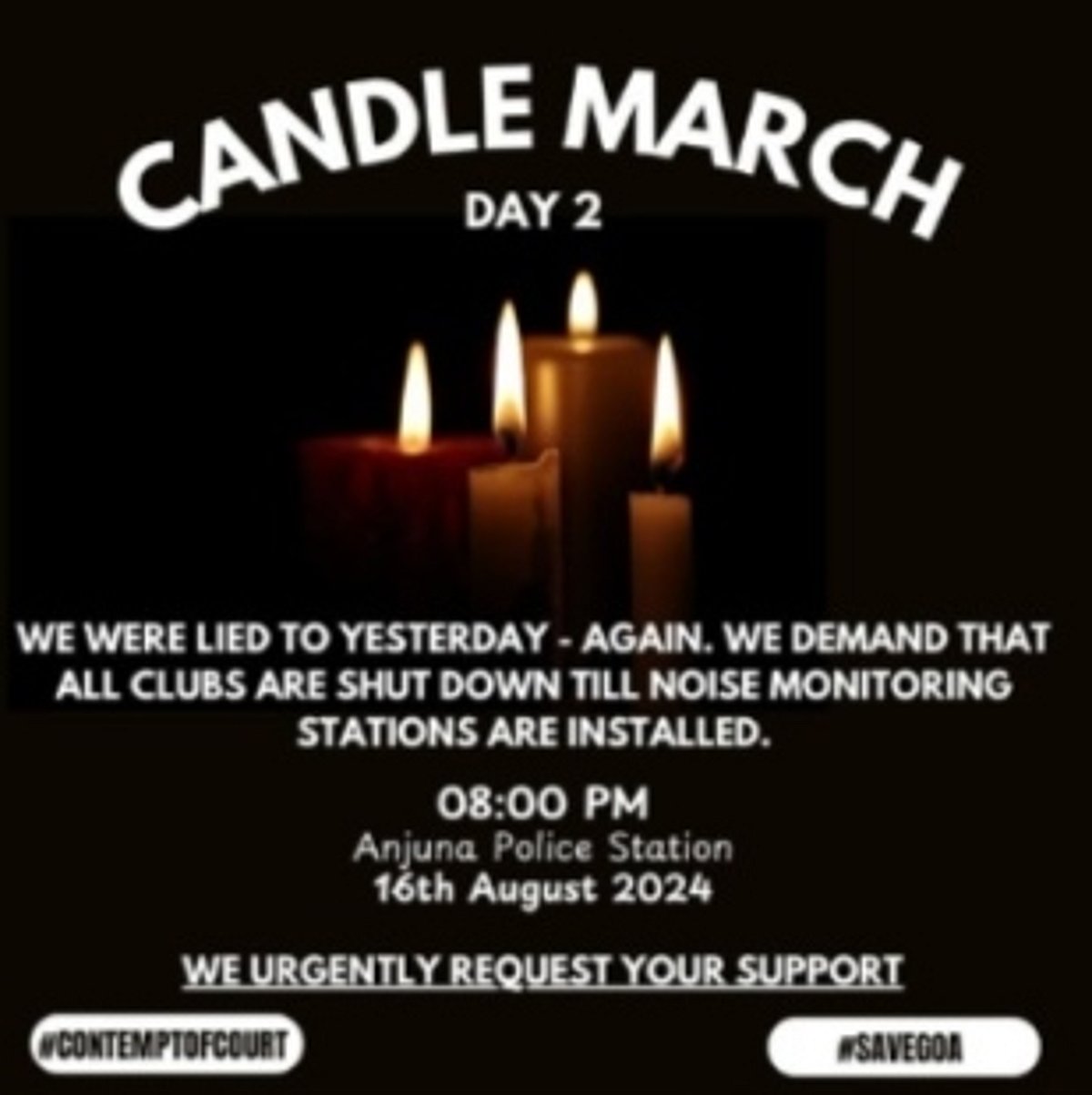 Candle Lite Battle Continues For Second Day; clubs care a damn