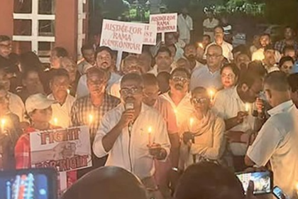 Candlelight Protest in Margao Over Rama Kankonkar Assault: Citizens Warn of Goa Bandh if Masterminds Not Arrested