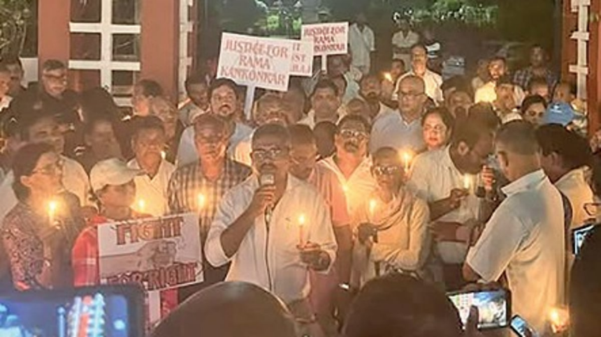 Candlelight Protest in Margao Over Rama Kankonkar Assault: Citizens Warn of Goa Bandh if Masterminds Not Arrested 1 Candlelight Protest in Margao Over Rama Kankonkar Assault: Citizens Warn of Goa Bandh if Masterminds Not Arrested
