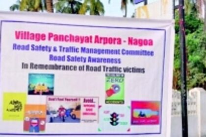 Candlelight vigil held at Arpora to remember  road accident victims