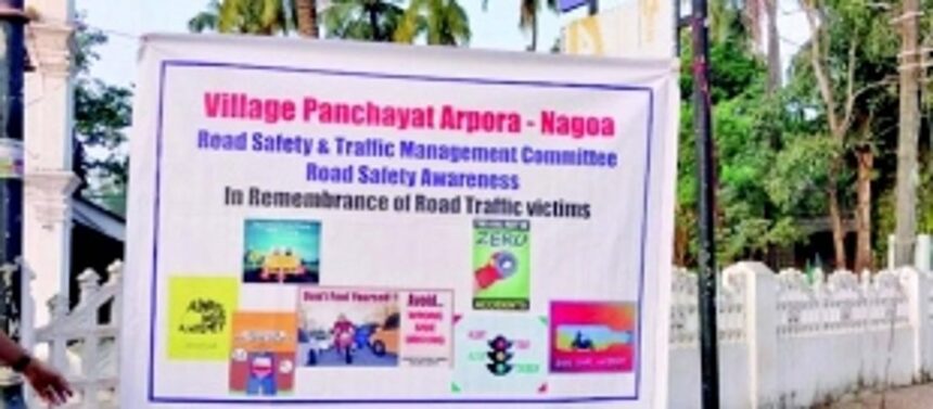 Candlelight vigil held at Arpora to remember  road accident victims