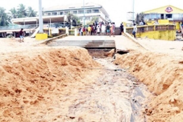 Candolim, Calangute, Baga beaches trenched