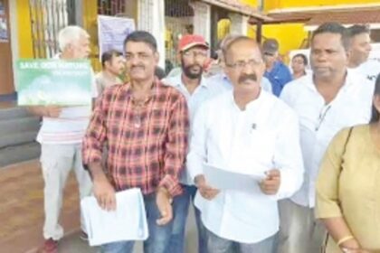 Candolim locals protest over destruction of sand dunes and beach vegetation