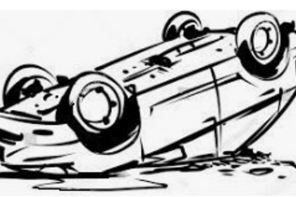 Car Overturns in Chorla Ghat Accident; Driver Escapes with Minor Injuries