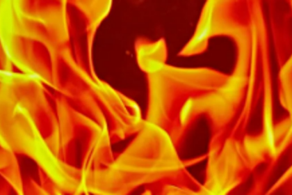 Car catches   fire at Amona