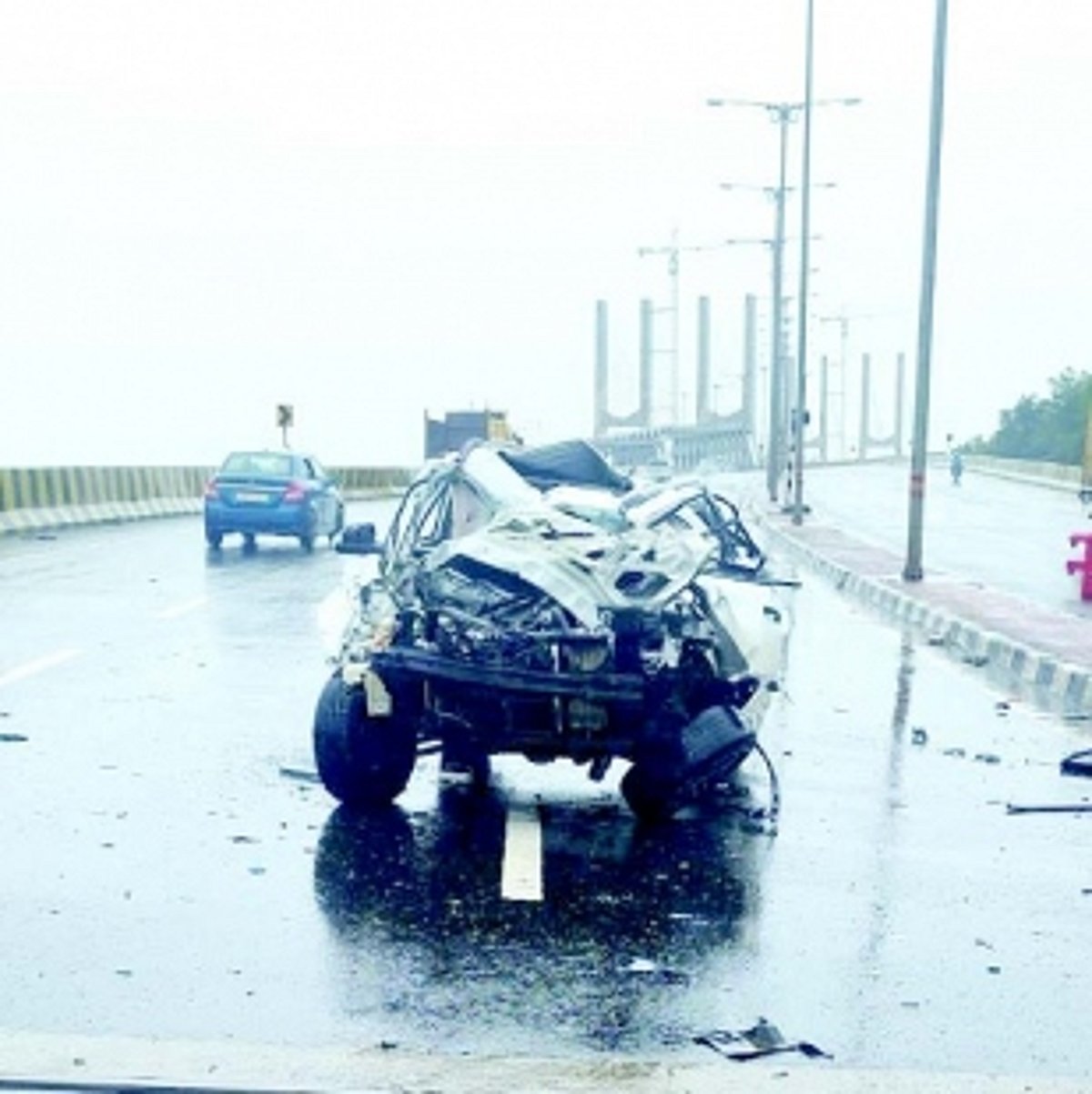 Car collides with tempo on new Zuari Bridge,  no injuries reported