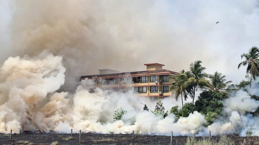 Caranzalem Fire Forces Residents to Relocate; Leader of the Opposition Blames Govt Inaction