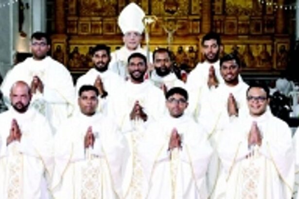 Cardinal Ferrão ordains 12 new priests for the Archdiocese of Goa and Daman