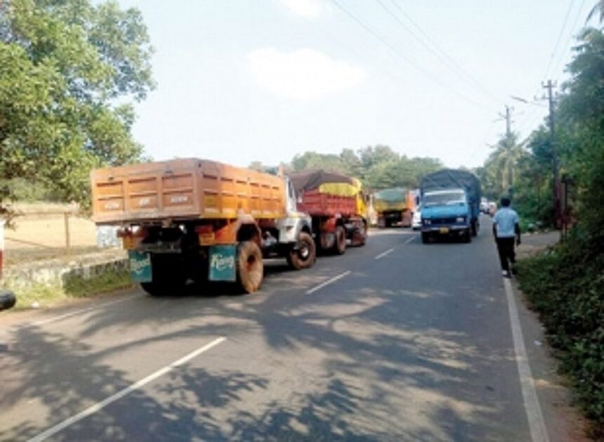 Chandor locals stop trucks carrying coal
