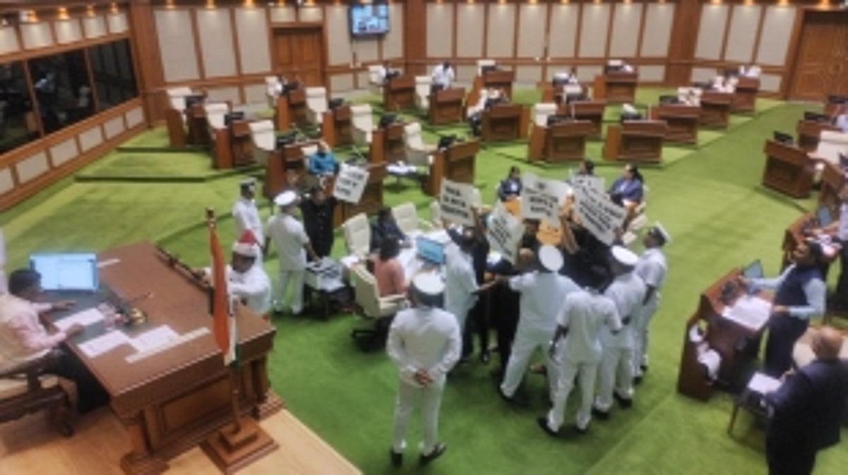 Chaos in Assembly Over Manipur Issue; Oppn MLAs Suspended