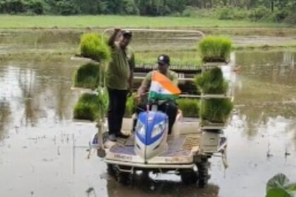 Chicalim Youth Farmers Club celebrate I-day with transplanting paddy