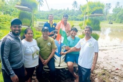 Chicalim youth revive agriculture in village;  transplant paddy seedlings on I-Day