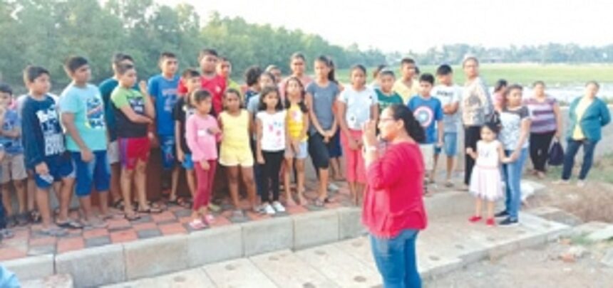 Children from Benaulim hold unique protest against Western bypass