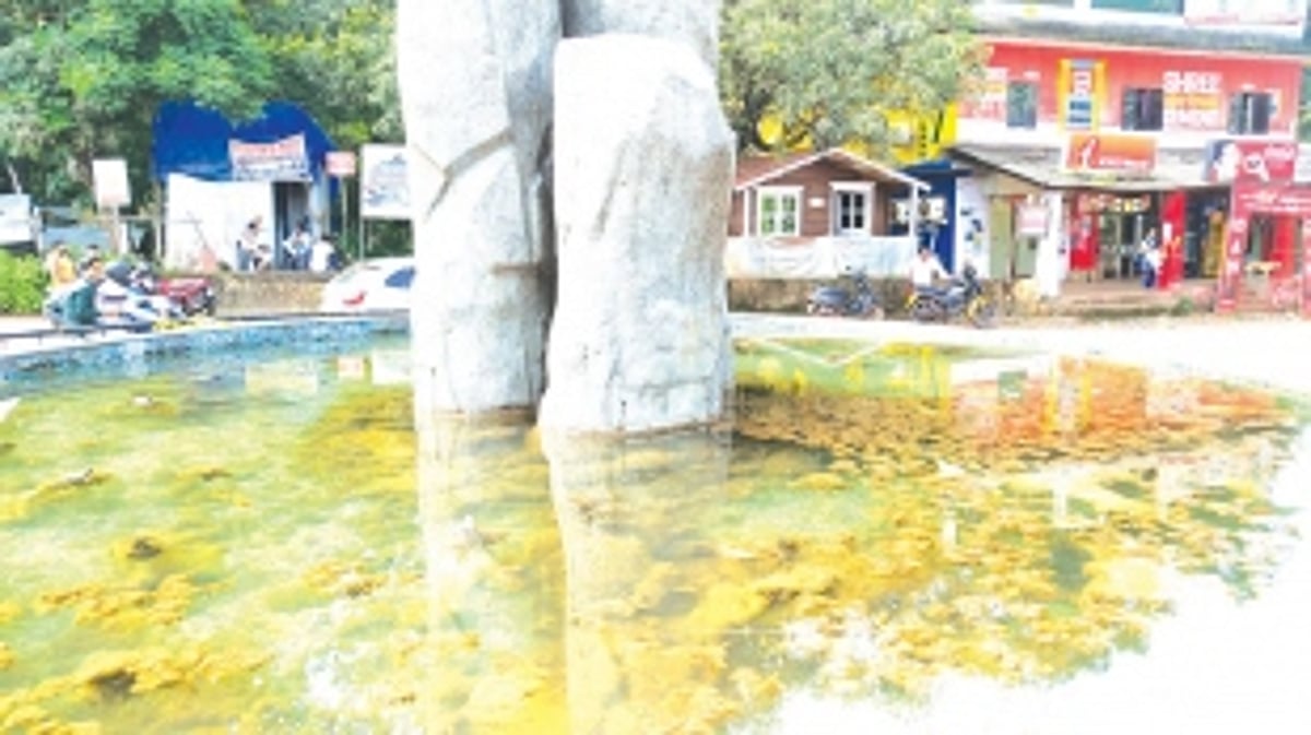 Chopdem Circle beautified by GTDC lies in a state of neglect